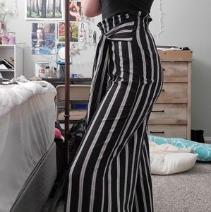 Striped Palazzo Flare Pants